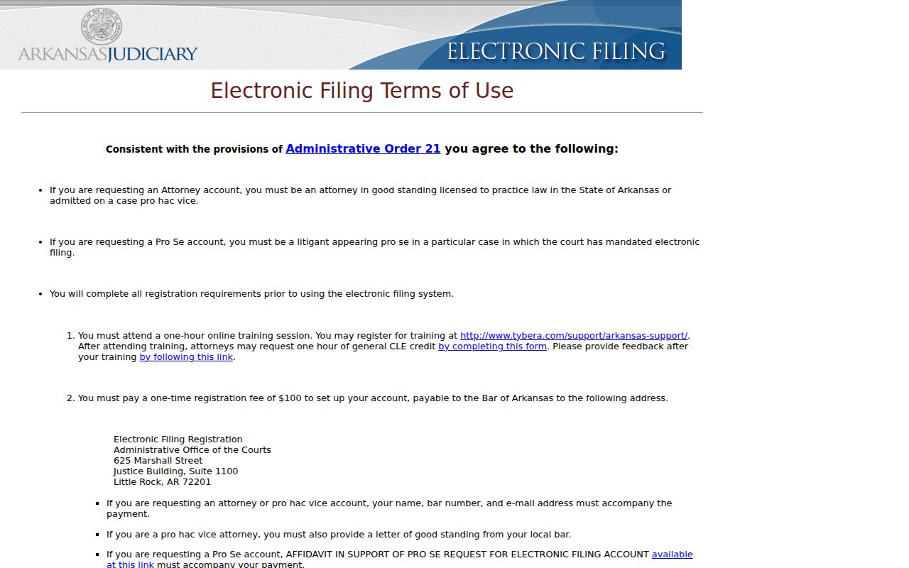 Van Buren County civil docket eFlex account terms