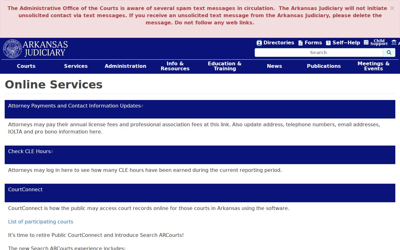 Van Buren County court calendar Arkansas online services